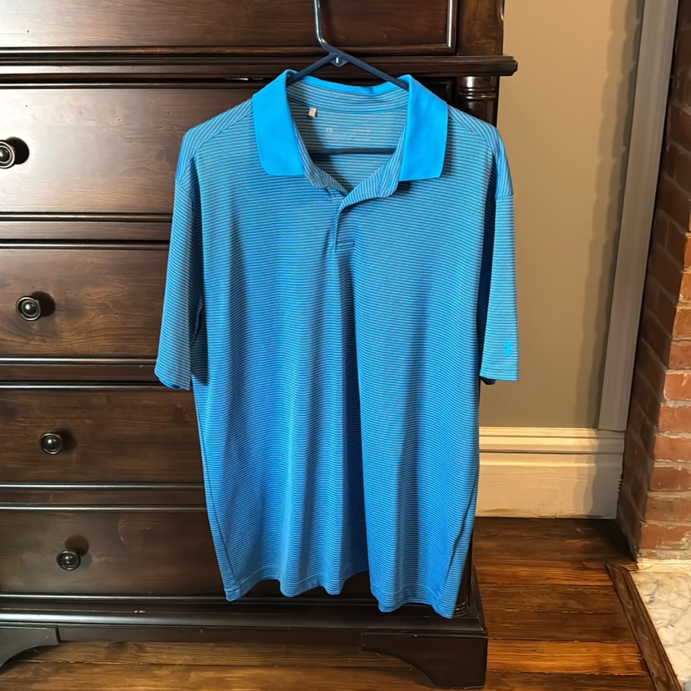blue under armor polo extra large